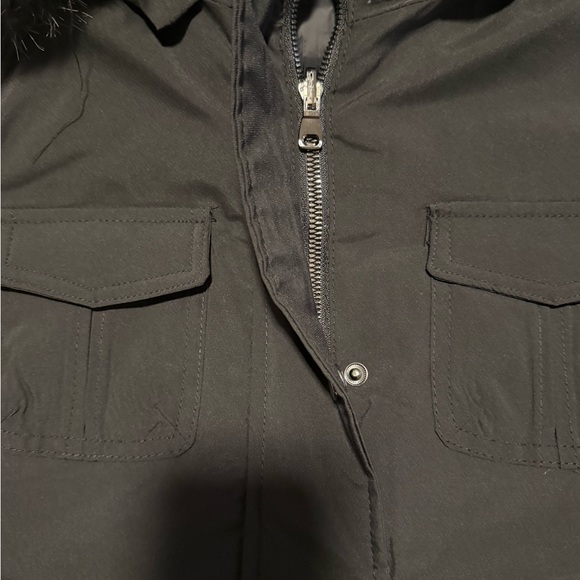 NWT Snobbish Women's double face Black Ski Jacket with Faux Fur Hood Size S - Picture 15 of 17